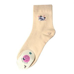 Meizu beige cute small panda socks
